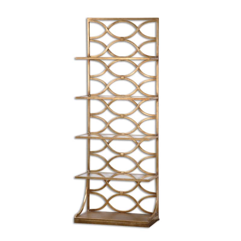 Uttermost Lashaya Shelf Designed by Grace Feyock - Lustrous Gold Leaf