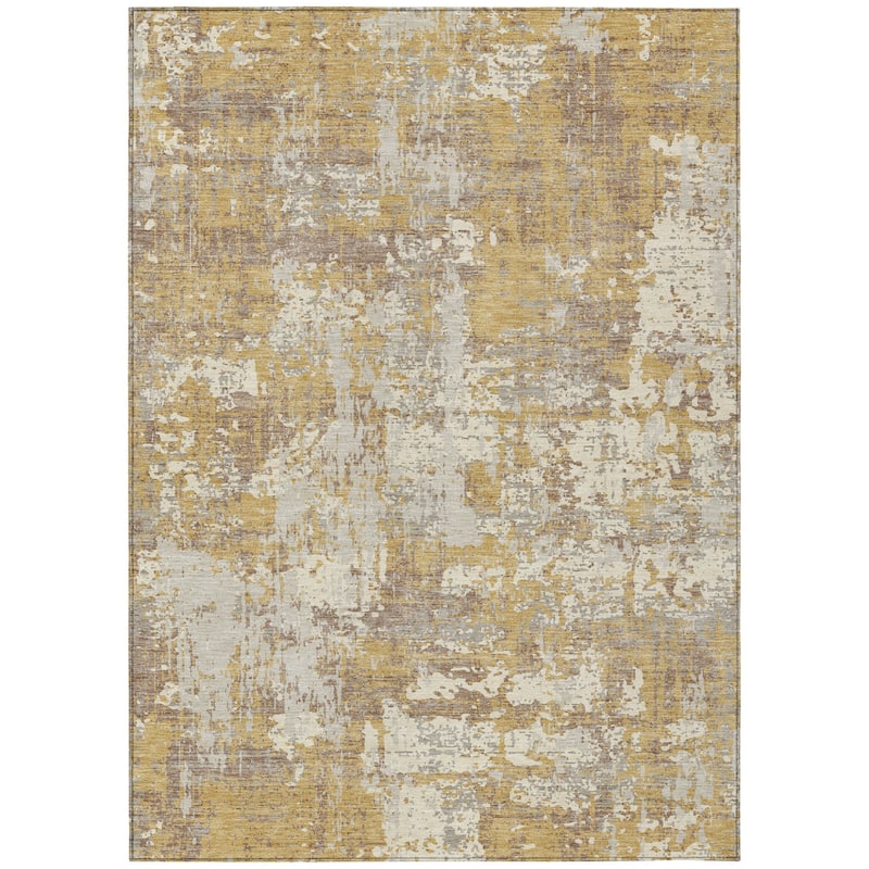 HomeRoots Abstract Transitional Rectangle Outdoor Rug
