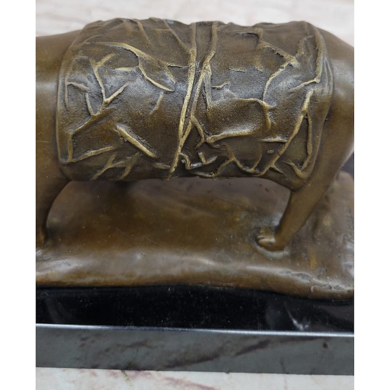 Bronze Metal Imitative Cat Sculpture Statue Figure On Marble Base After Fernando Botero