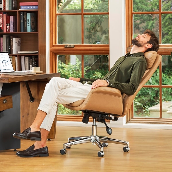 Glitzhome Modern High Back Adjustable Swivel Office Chair