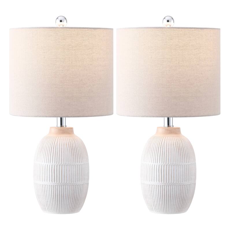 SAFAVIEH Couture Thom, 21-inch, Resin Table Lamp (Set of 2) - 11"W x 11"D x 21"H