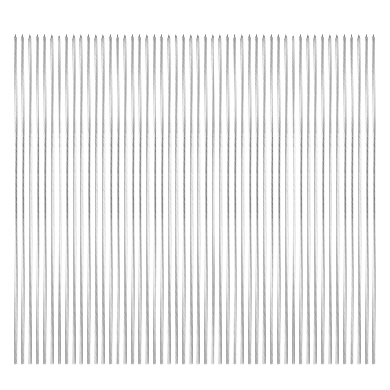 50pcs Kebob Skewers 33cm x 3mm Stainless Steel Round BBQ Grill Sticks - 33cm x 3mm