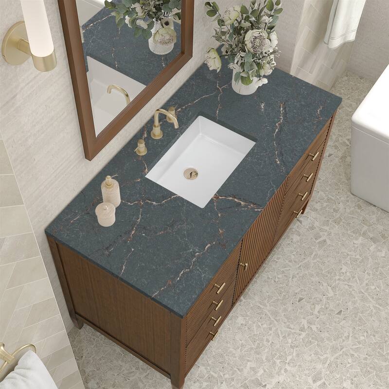 James Martin Vanities 485-V48-3PBL Myrrin 48" Single Basin Wood Vanity