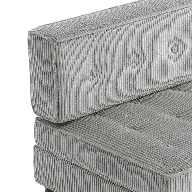 Modern Corduroy Corner Armchair Armless Chair sofa