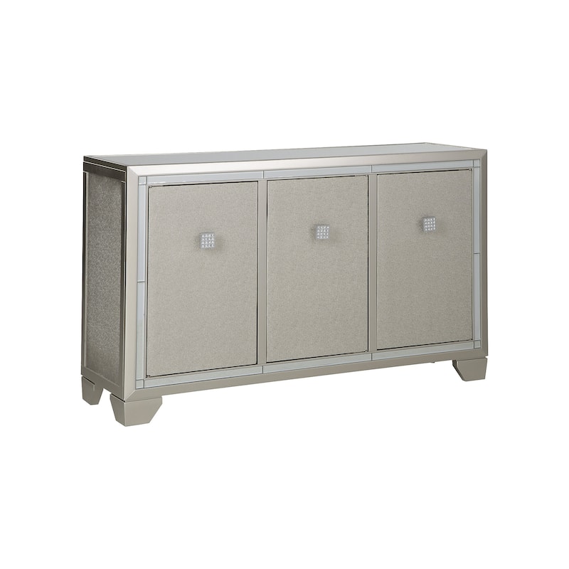 Signature Design by Ashley Chaseton Silver Accent Cabinet - 54"W x 16"D x 34"H