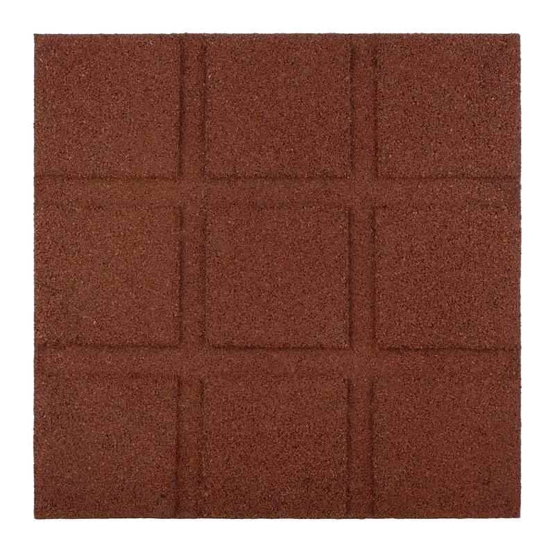 Pure Garden Rubber Deck Tiles 8-Pack - 28SQFT Outdoor Flooring Pavers