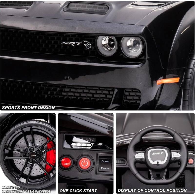 Kids Electric Car Licensed Dodge Challenger Ride On Car 12V