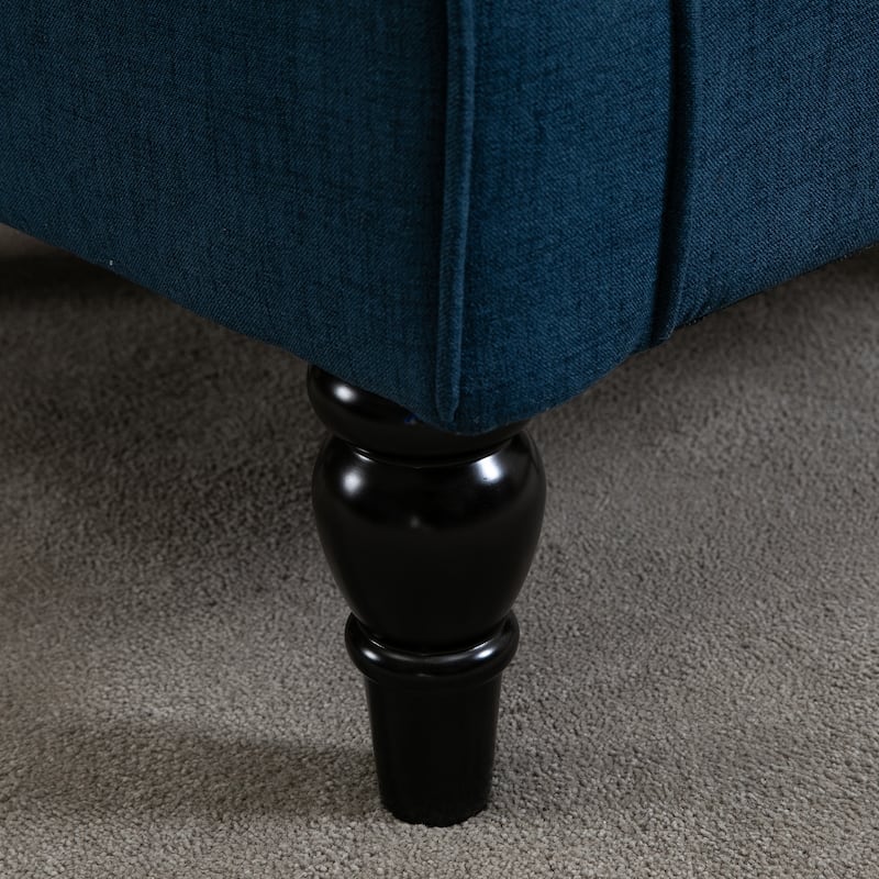 HOMCOM Copper Grove Guanta Tufted Wood Leg Accent Chair