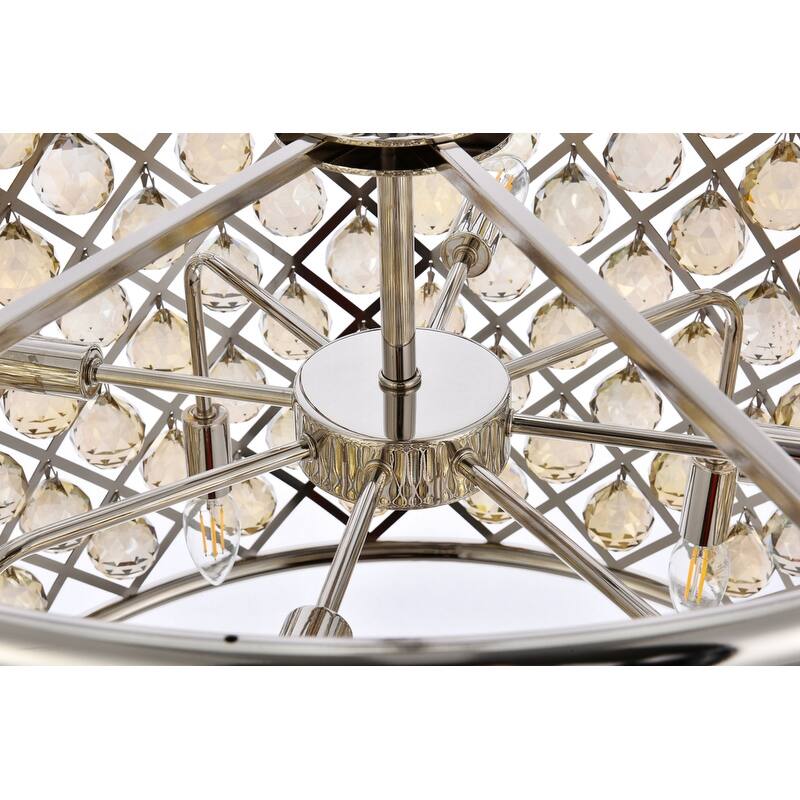 Royce Edge 8-Light Polished Nickel Chandelier