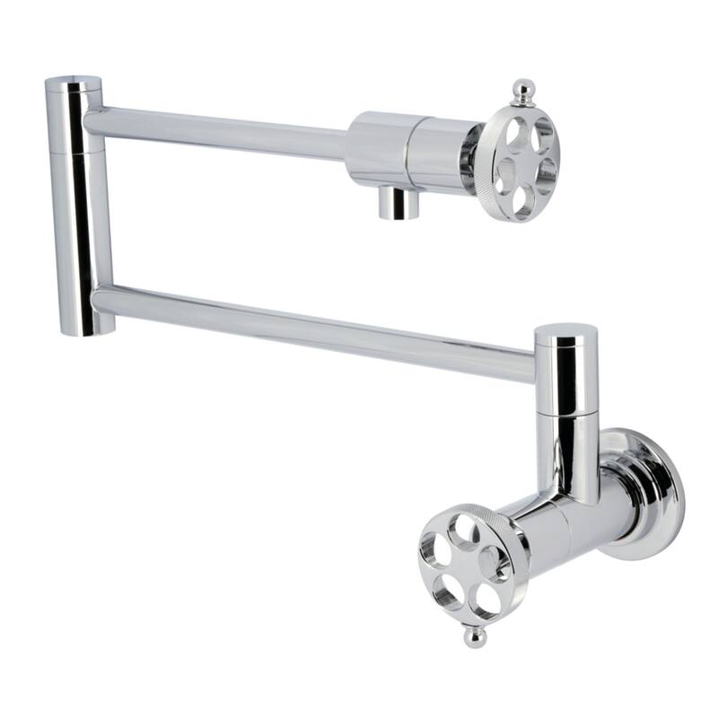 Wendell Two-Handle 1-Hole Wall Mount Pot Filler Faucet