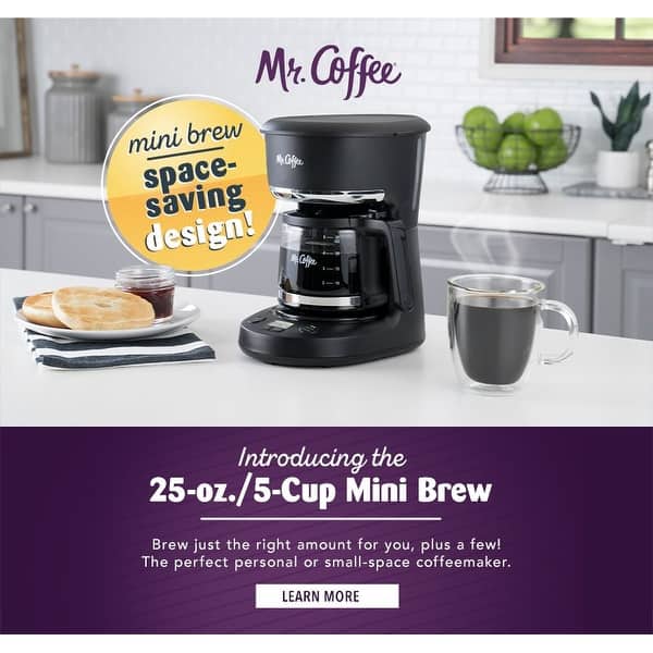 Mr. Coffee 5-Cup Mini Brew Coffee Maker, Black - Bed Bath & Beyond -  36812025