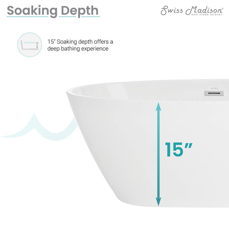 Manoir 60" Freestanding Bathtub - 60x32 Center