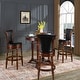 preview thumbnail 3 of 7, Solid Wood Swivel Bar Stool Carved Hardwood Rotatable Pub Height Stools