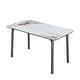 preview thumbnail 19 of 25, 55” Rectangular Kitchen Dining Table Sintered Stone Tempered Glass Top with Metal Frame Table