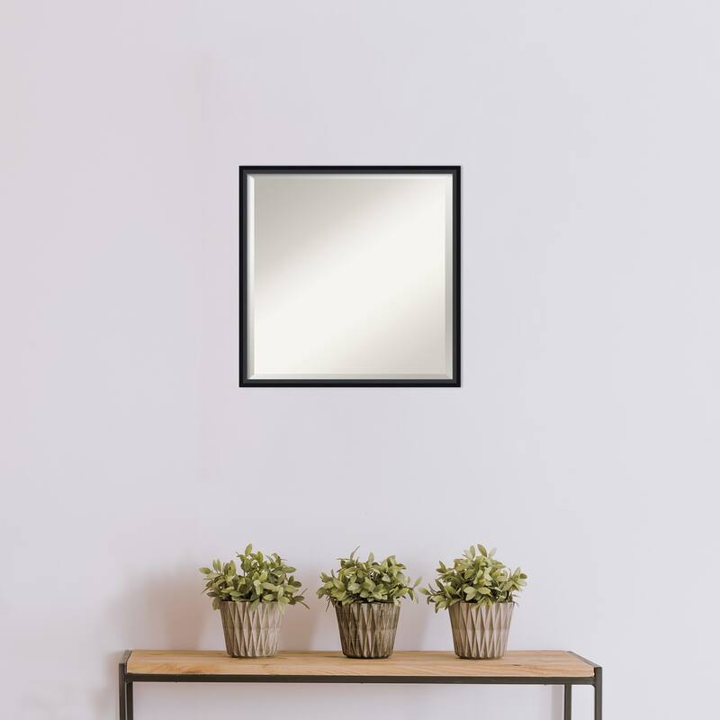 Beveled Wood Bathroom Wall Mirror - Lucie Frame