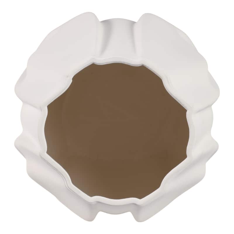 Modern Porcelain Vase with Sculpted Geometric Design Decorative Accent
