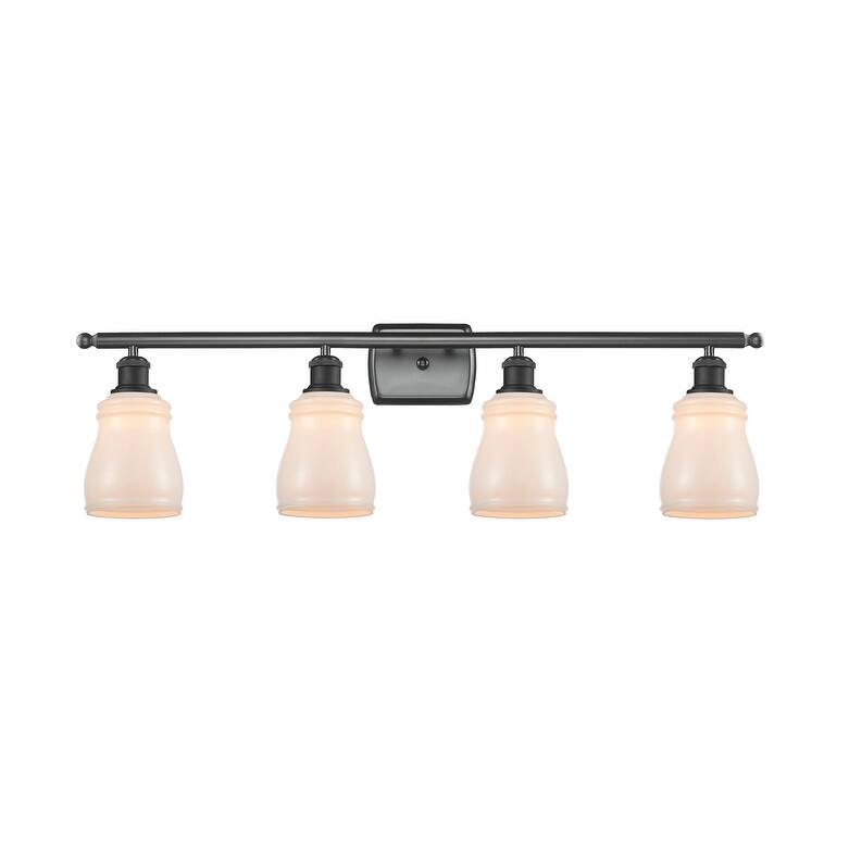 Innovations Lighting Ellery 4 Light 36" Wide Bathroom Vanity Light - Matte Black / White