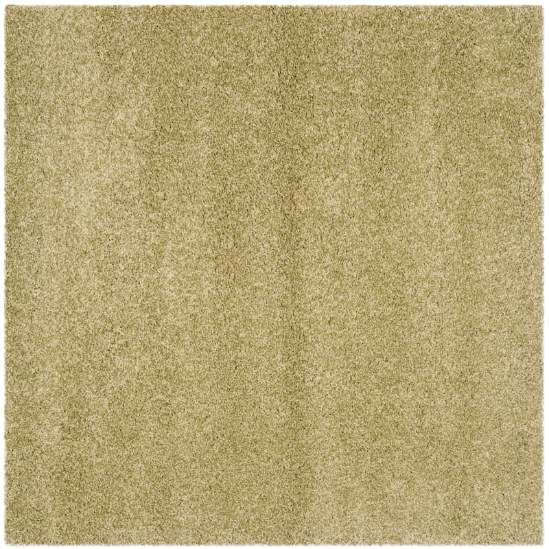 SAFAVIEH California Premium Shag Izat 2-inch Thick Area Rug - 4' Square - Green