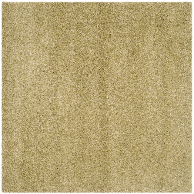 SAFAVIEH California Shag Izat 2-inch Thick Area Rug - 6'7" x 6'7" Square - Green