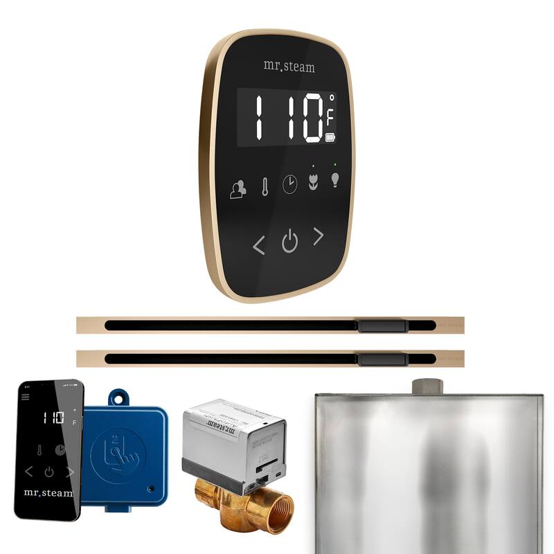 Mr Steam BFXL Butler Flex Max Linear Package Steam Shower Control - Black / Brushed Bronze