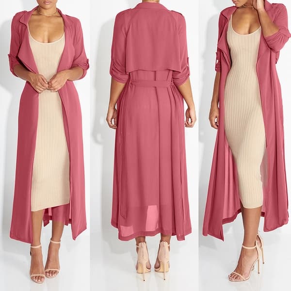 Shop Summer Women Chiffon Sheer Long Cardigan Sun Protection Maxi Dress Jacket Coat Overstock 23027071