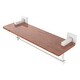 preview thumbnail 15 of 16, Allied Brass 16 Inch Solid IPE Ironwood Shelf with Integrated Towel Bar