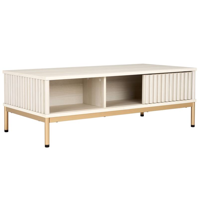 SAFAVIEH Lylia 2-Door Storage Coffee Table - 43.7 in. W x 21.5 in. D x 15.4 in. H