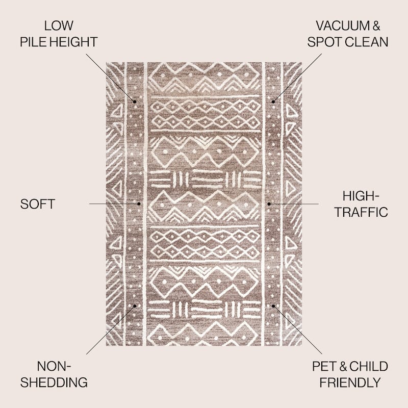 JONATHAN Y Azmar Tribal Geometric Area Rug