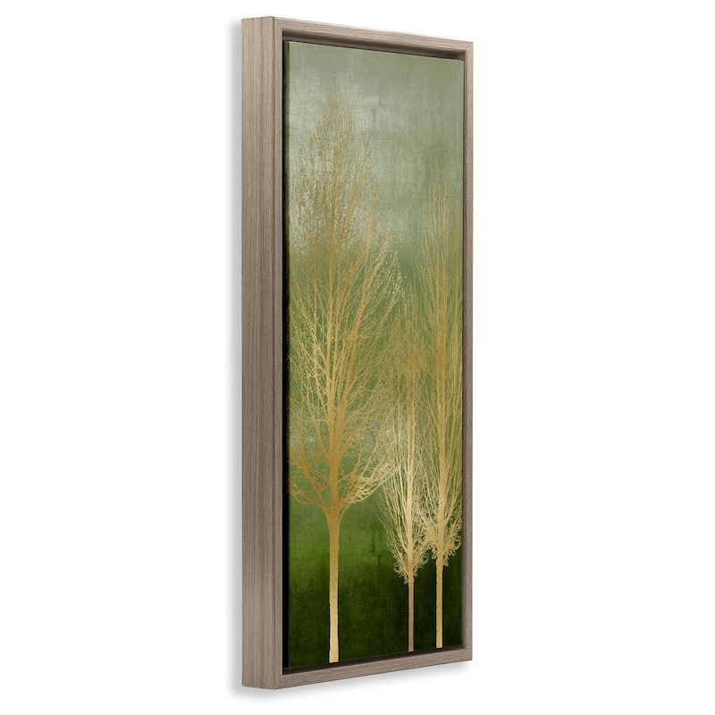 Stupell Tranquil Gold Branches Framed Floater Canvas Wall Art Design By Kate Bennett