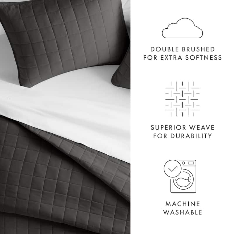 Becky Cameron Premium Ultra Soft Square Quilted Coverlet Set