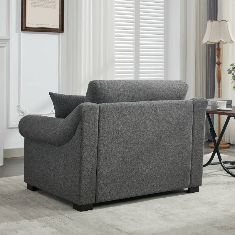 Modern Chenille Oversized Armchair