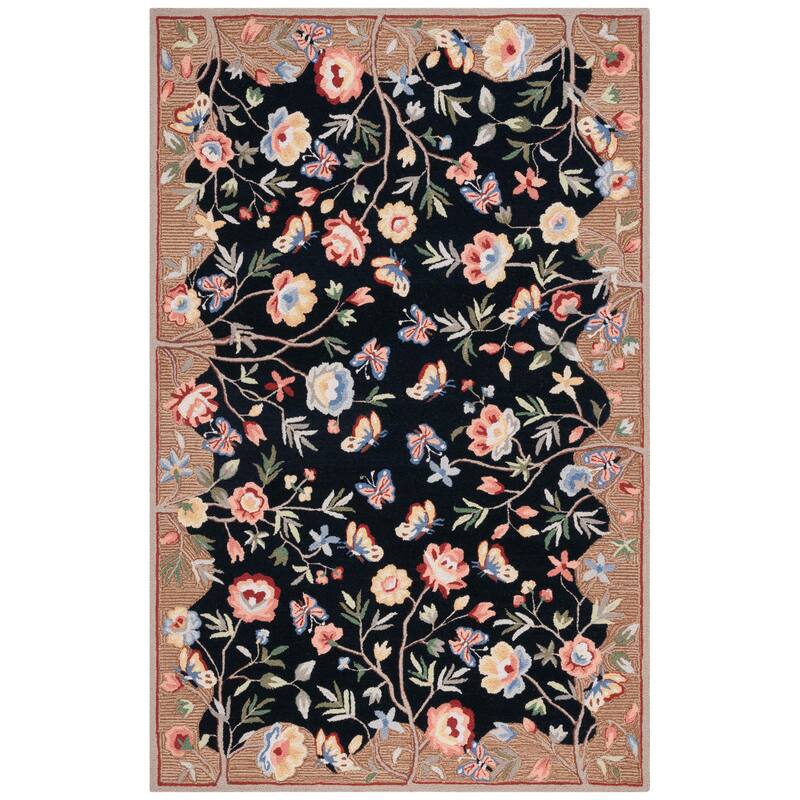 SAFAVIEH Handmade Chelsea Klazien Floral Wool Rug