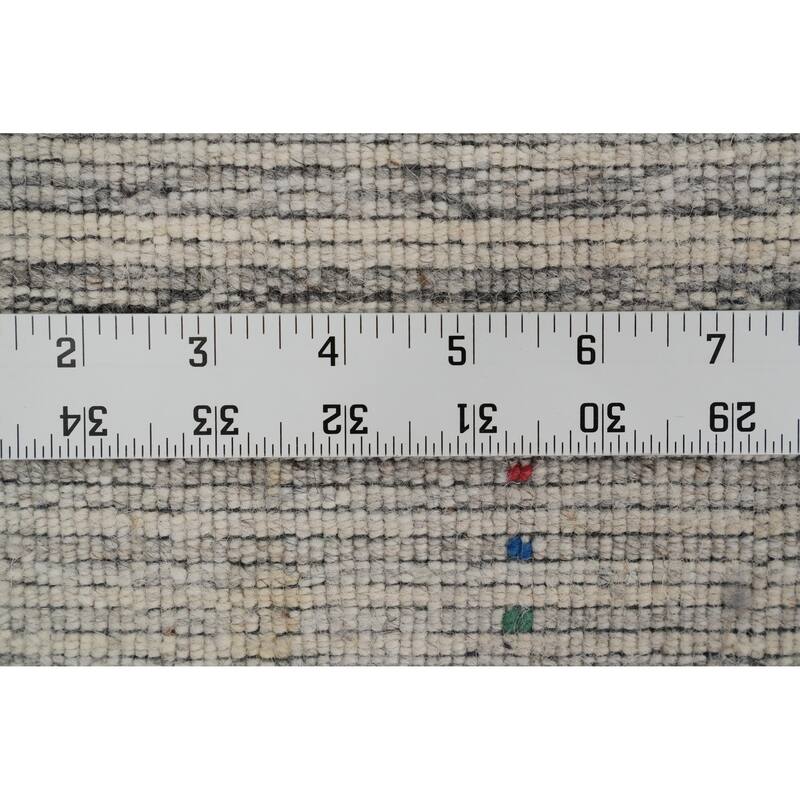 Hand Knotted Oriental Viscose Silk Carpet Tribal Animal Pictorial Greys & Charcoal Gabbeh Area Rug - 9' 9'' X 9' 4''