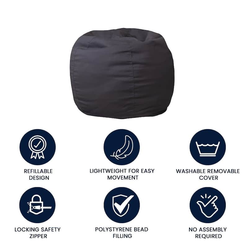 Small Refillable Bean Bag Chair for Kids and Teens