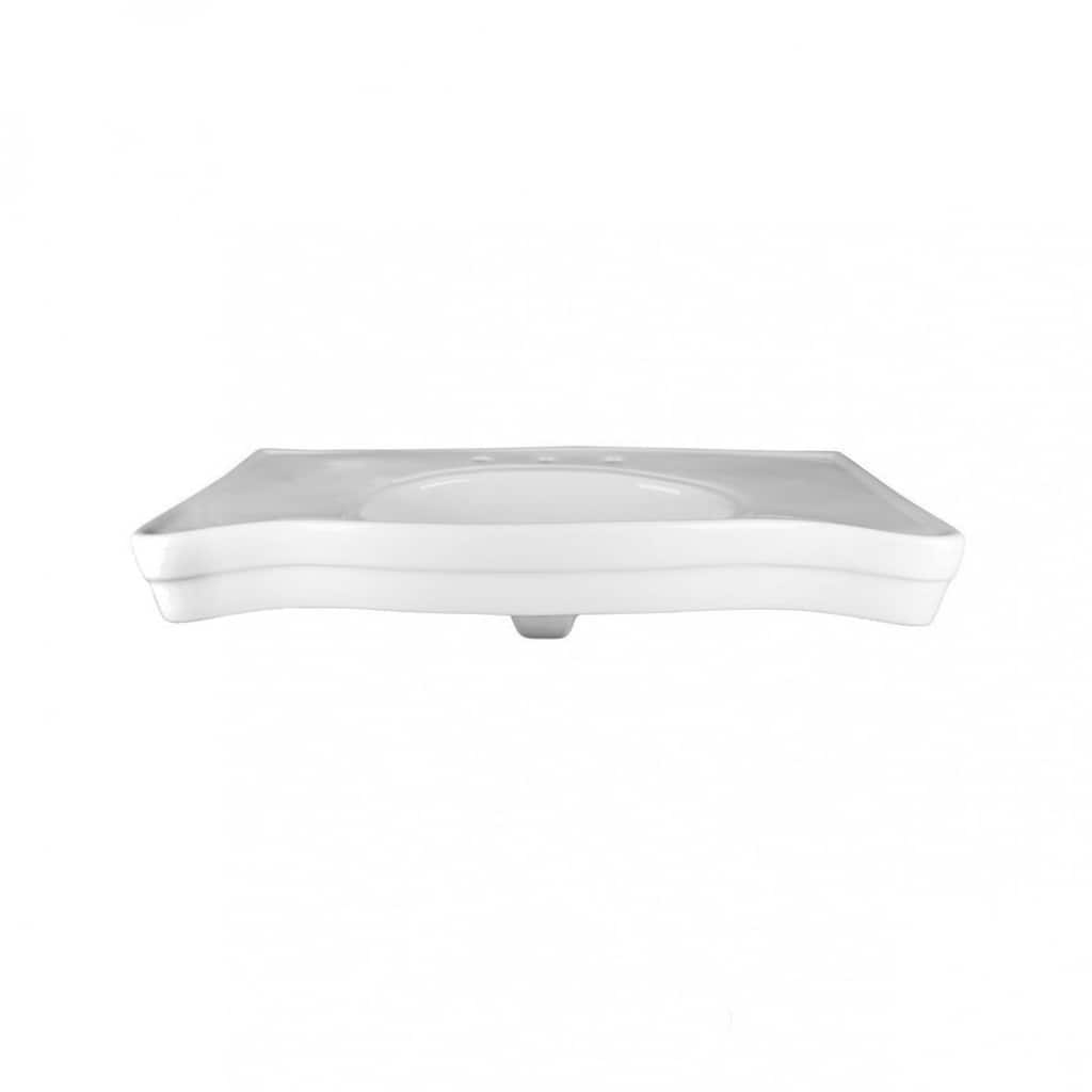 Belle Epoque White Bistro Console Bathroom Sink 8" Widespread Faucet Holes