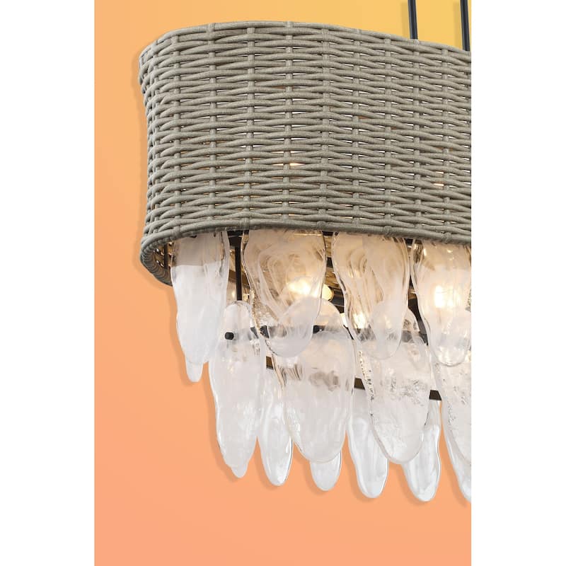 Minka Lavery 5298 Breaker Isle 12 Light 48" Wide Crystal Waterfall