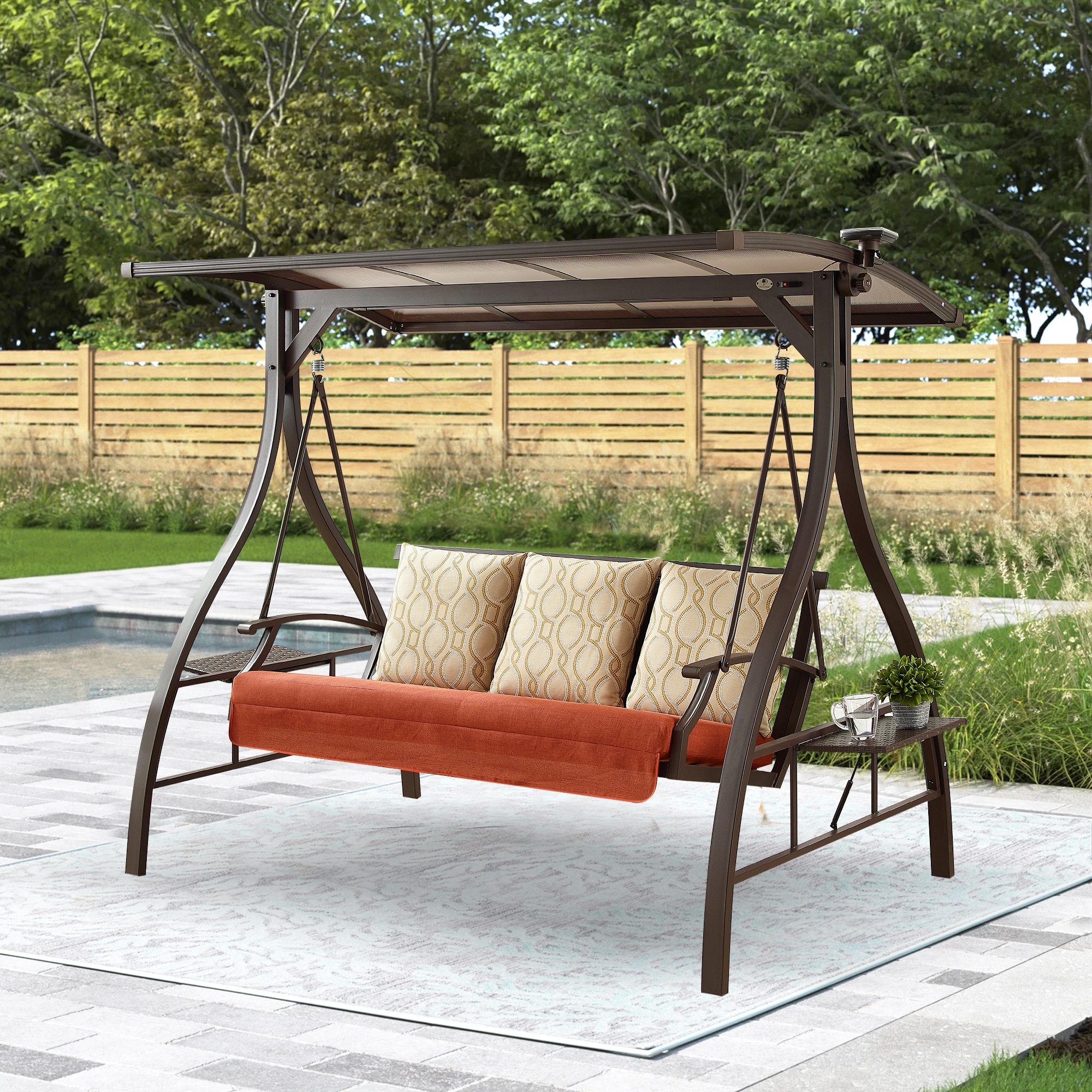Walmart outdoor store bench swing