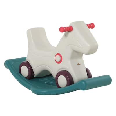 Toddler Ride-On Rocking Car with Smooth Touch, Gentle Rocking, and Safe Design - Grey