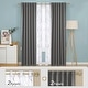 preview thumbnail 34 of 65, Deconovo Mix & Match Blackout and Bronze Print White Sheer 4 Piece Curtain Panel Set 52x63 Inch - Light Grey
