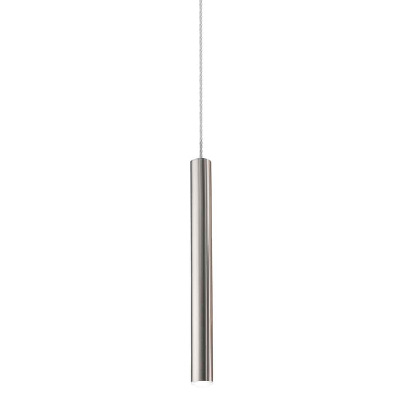 Access Lighting 72022LEDD/ACR Pipeline 2" Wide LED Mini Pendant - Brushed Steel / White