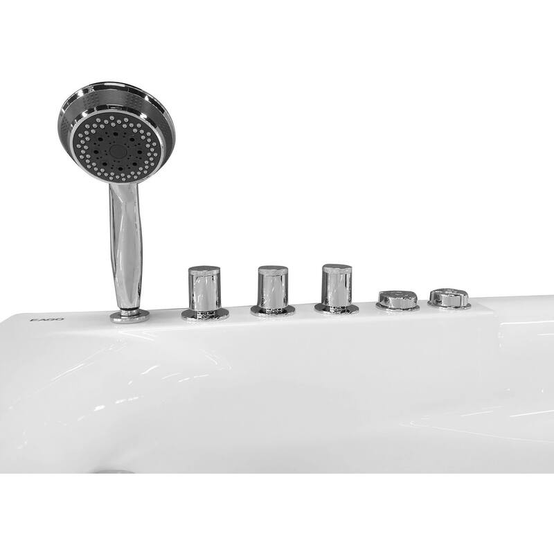 Eago 59" Acrylic Whirlpool Bathtub for Alcove Installations with