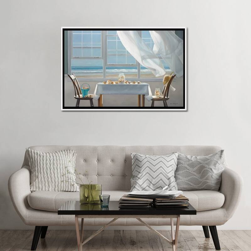 iCanvas "The Shell Collectors" by Karen Hollingsworth Framed Canvas Print