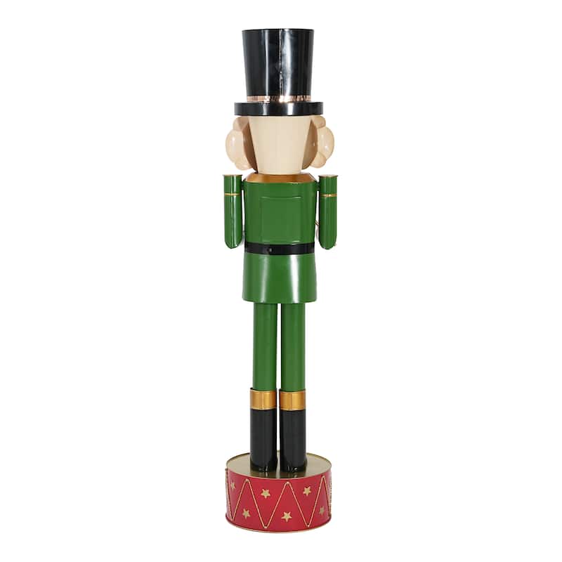 Christopher Knight Home - Jingle Classic Holiday Outdoor Iron Nutcracker Decor with Vibrant Festive Detailing