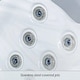 preview thumbnail 11 of 13, Buenospa New York 6 - Person 49 - Jet Hot Tub, Ice White, Gray with Ozone and LED Lights - Sterling Silver - 85 x 85 x 35