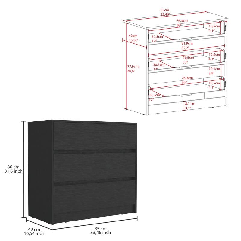 3 Piece Bedroom Set, Nightstand + Dresser+ Armoire