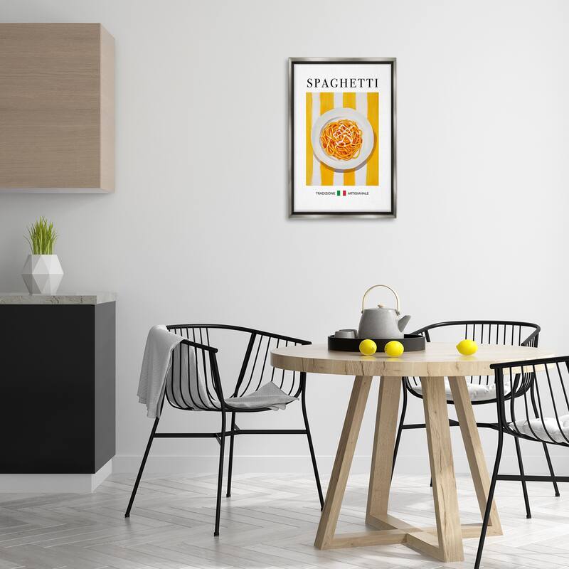 Stupell Traditional Spaghetti Pasta Framed Floater Canvas Wall Art Design By Andreas Magnusson