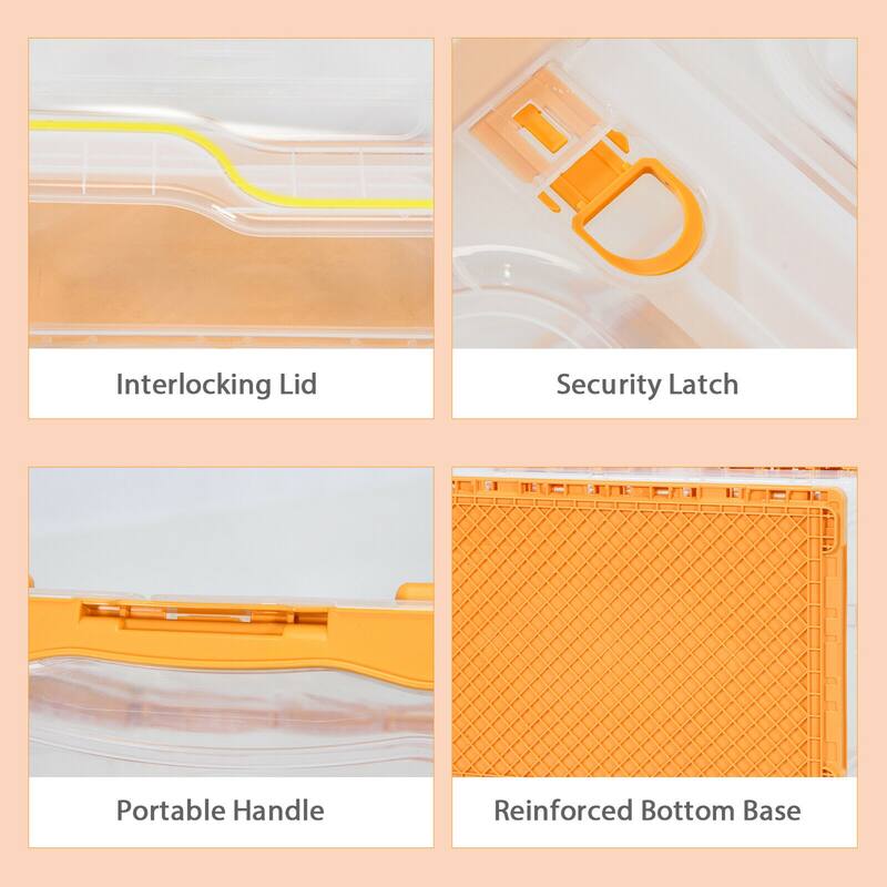 Collapsible Storage Bins Folding Plastic Stackable Utility Crates