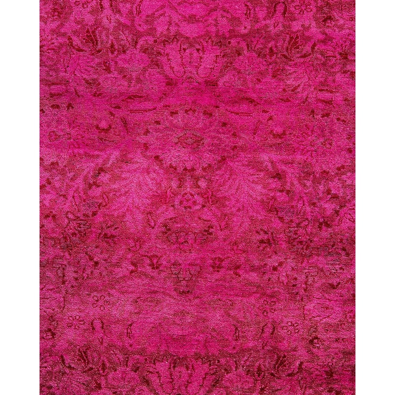 Fine Vibrance, One-of-a-Kind Hand-Knotted Area Rug - Pink, 8' 3" x 10' 3" - 8' 3" x 10' 3"