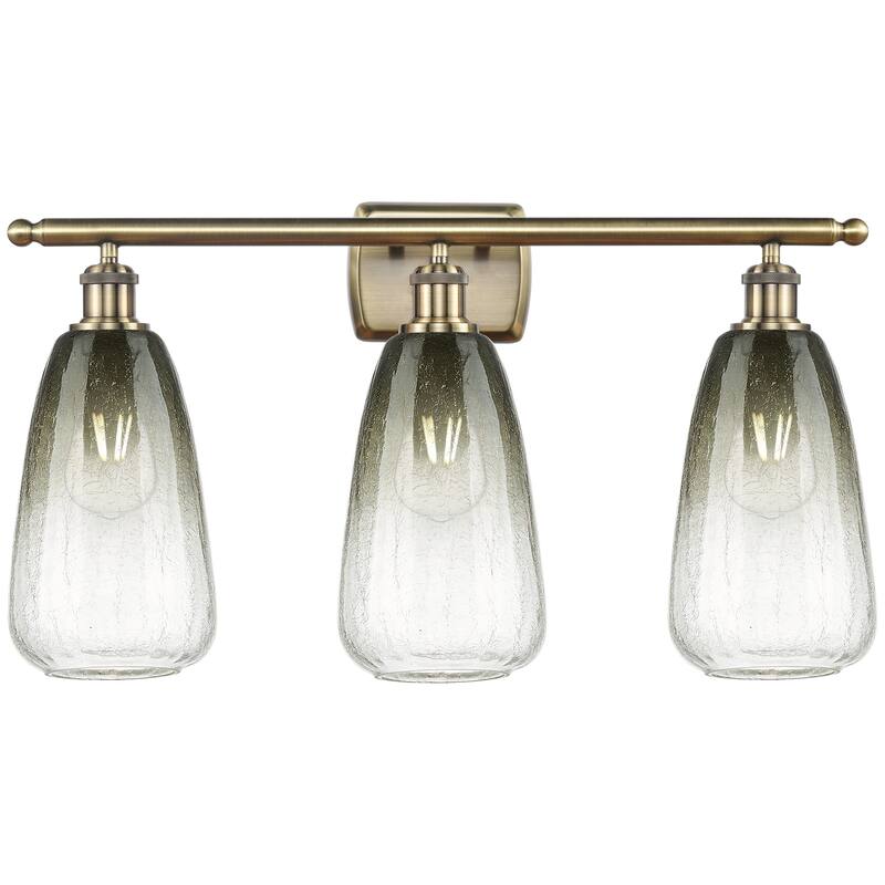 Innovations Lighting 516-3W-14-26 Brookhaven Almond Vanity Brookhaven - Antique Brass / Slate