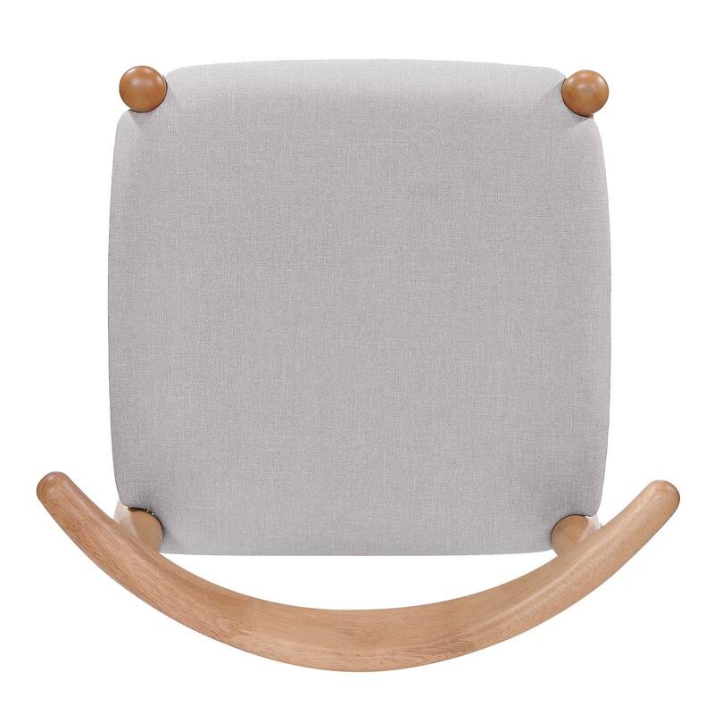 Set of 2 Rubberwood Dining Chairs with Ergonomic Backrest & Comfort Cushions